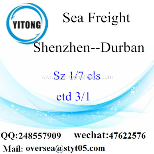 Shenzhen Port LCL Consolidation To Durban